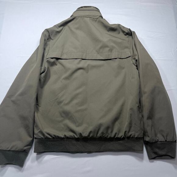 Vintage IZOD Lacoste Bomber Jacket Olive Green Fleece Lined Small - Picture 7 of 8